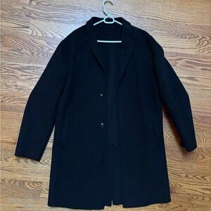 Zara Men's Classic Black Trench Coat